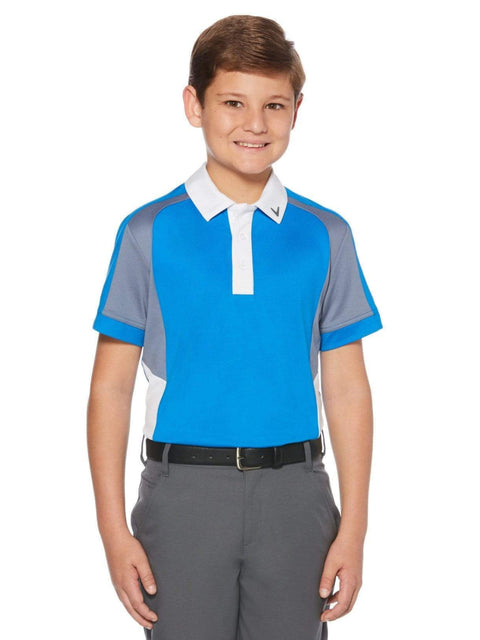 Youth Mapped Color Block Polo-Polos-Callaway