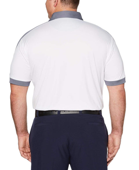 Big & Tall Birdseye Color Block Polo Polos