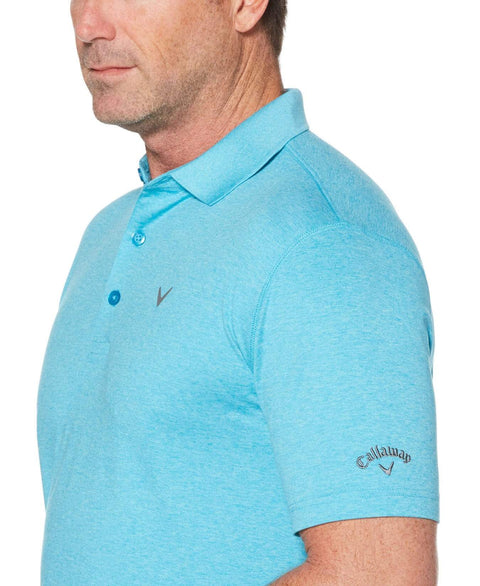 Big & Tall Cooling Heathered Polo With Chevron Polos