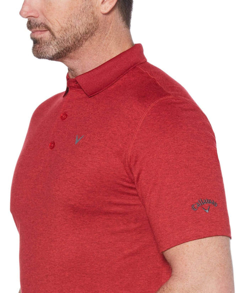 Big & Tall Cooling Heathered Polo With Chevron Polos