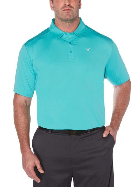 Big & Tall Cooling Micro Hex Polo with Chevron-Polos-Baltic-3X-Callaway Apparel