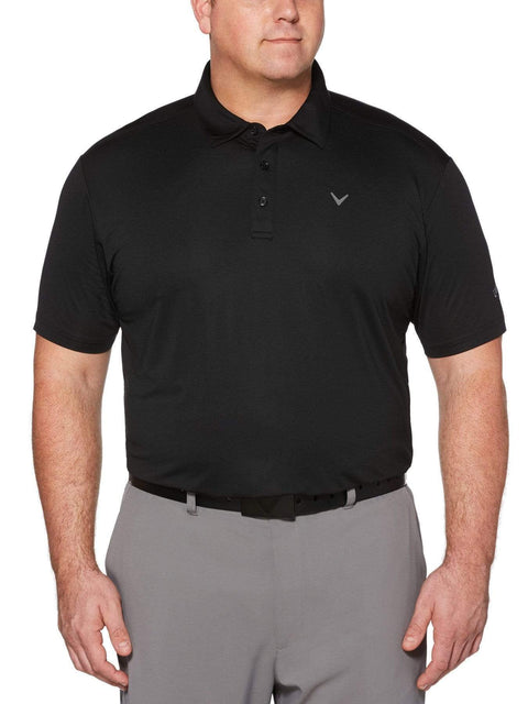 Big & Tall Cooling Micro Hex Polo with Chevron-Polos-Caviar-1X-Callaway Apparel