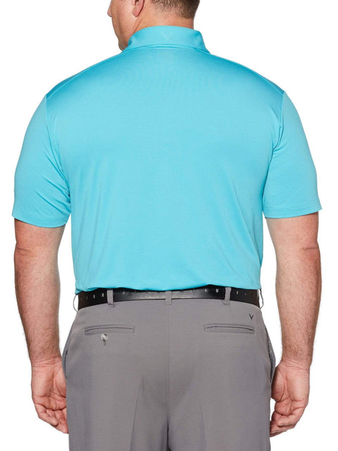 Big & Tall Cooling Micro Hex Polo with Chevron-Polos-Callaway Apparel