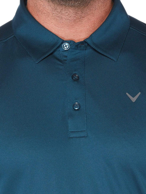 Big & Tall Cooling Micro Hex Polo with Chevron-Polos-Callaway Apparel