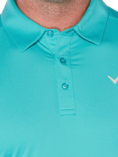 Big & Tall Cooling Micro Hex Polo with Chevron-Polos-Callaway Apparel