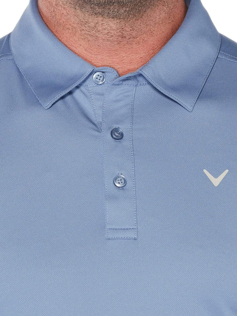 Big & Tall Cooling Micro Hex Polo with Chevron-Polos-Callaway Apparel