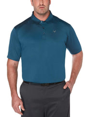 Big & Tall Cooling Micro Hex Polo with Chevron-Polos-Deep Dive-2X-Callaway Apparel