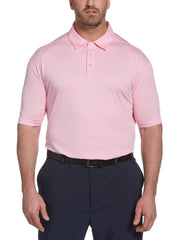 Big & Tall Cooling Micro Hex Polo with Chevron-Polos-Prism Pink-4XLT-Callaway Apparel