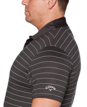 Big& Tall Core Ventilated Stripe Polo with Chevron Polos Asphalt / 1X