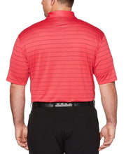 Big& Tall Core Ventilated Stripe Polo with Chevron Polos Raspberry / 1X