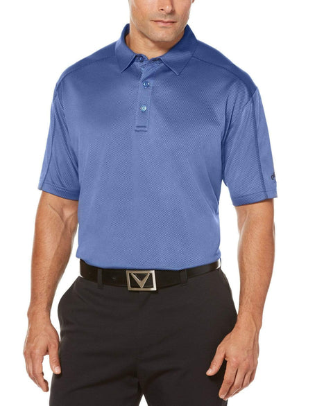 Big & Tall Denim Jacquard Polo Polos Bright Cobalt / 1X