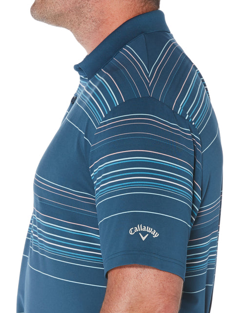 Big & Tall Fine Line Roadmap Stripe Polo-Polos-Callaway