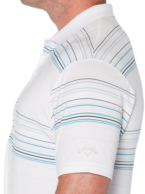 Big & Tall Fine Line Roadmap Stripe Polo-Polos-Callaway