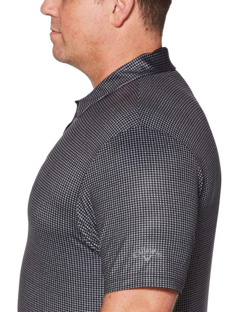 Big & Tall Houndstooth Printed Polo Polos