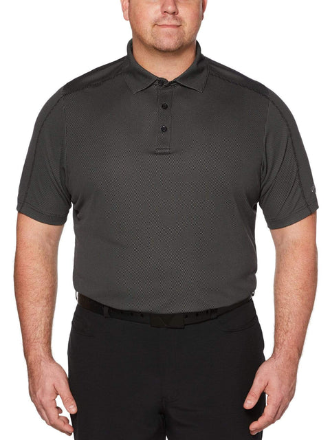 Big & Tall Jacquard Swing Tech Polo-Polos-Caviar-4X-Callaway Apparel