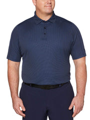 Big & Tall Jacquard Swing Tech Polo-Polos-Medieval Blue-2X-Callaway Apparel