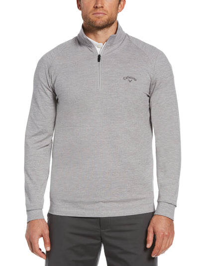 Big & Tall Lux Touch Printed 1/4 Zip Golf Pullover-Jackets-Light Grey Heather-5X-Callaway