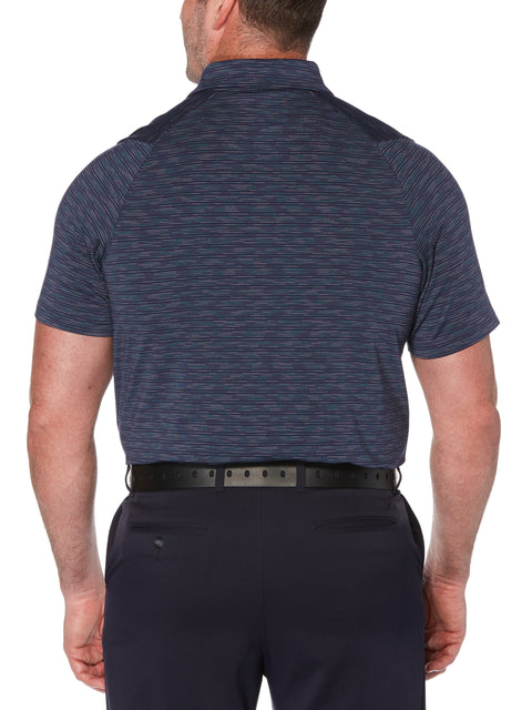 Big & Tall Marled Texture Stripe Polo-Polos-Callaway