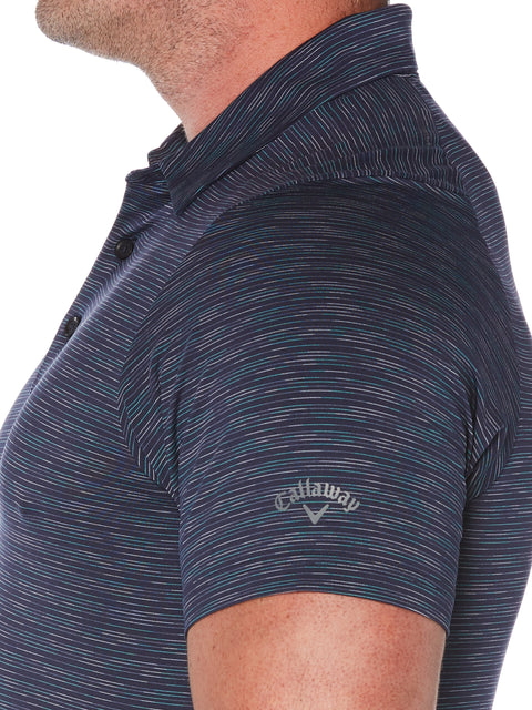 Big & Tall Marled Texture Stripe Polo-Polos-Callaway