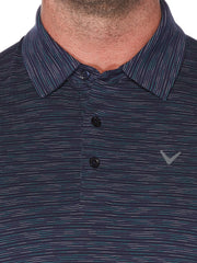 Big & Tall Marled Texture Stripe Polo-Polos-Callaway