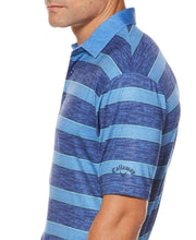 Big & Tall Opti-Dri Heathered Rugby Stripe Polo Polos