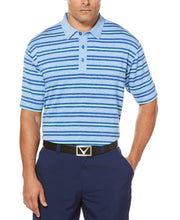 Big & Tall Opti-Soft Heather Striped Polo Polos Bright Cobalt Heather / LT