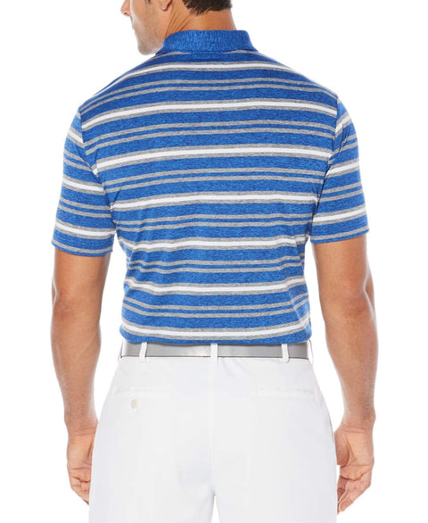 Big & Tall Opti-Soft Heather Striped Polo Polos