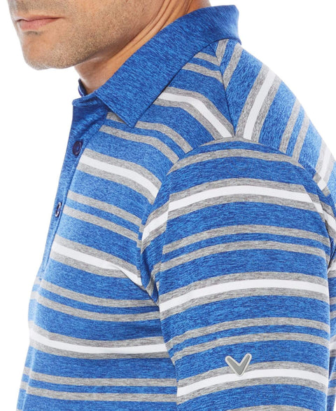 Big & Tall Opti-Soft Heather Striped Polo Polos