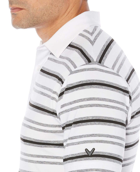 Big & Tall Opti-Soft Heather Striped Polo Polos