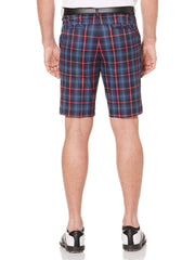 Big & Tall Opti-Stretch Printed Plaid Shorts-Shorts-Callaway Apparel