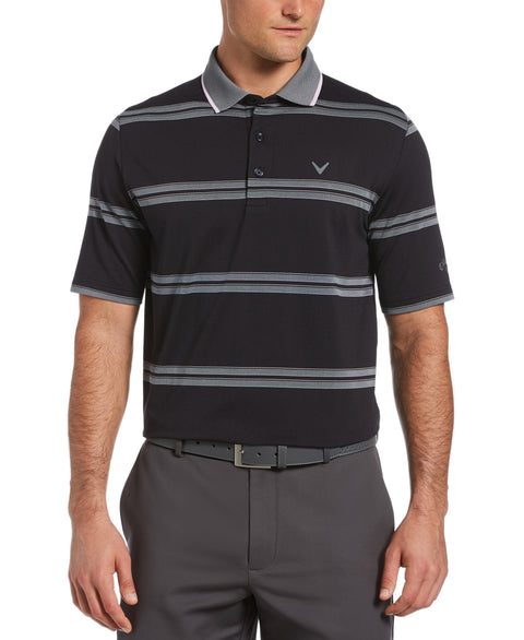 Big & Tall Oxford Stripe Golf Polo-Caviar-5XLT-Callaway