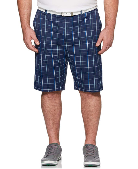 Big & Tall Plaid Short Shorts Medieval Blue / 36T