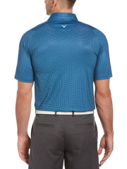 Big & Tall Printed Gingham Swing Tech Polo-Polos-Callaway