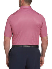 Big & Tall Printed Gingham Swing Tech Polo-Polos-Callaway Apparel