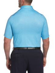 Big & Tall Printed Gingham Swing Tech Polo-Polos-Callaway