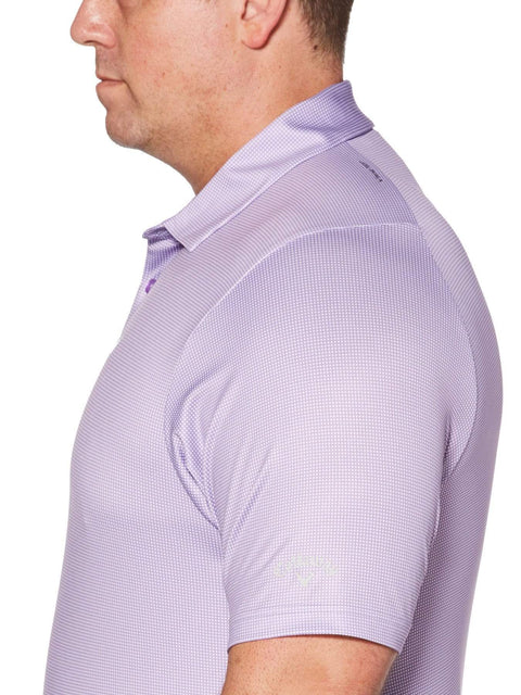 Big & Tall Printed Gingham Swing Tech Polo-Polos-Callaway Apparel