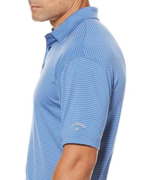 Big & Tall Soft Micro-Stripe Polo with Chevron-Polos-Callaway