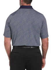 Big & Tall Swing Tech Heritage Jacquard Golf Polo (Peacoat) 