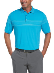 Big & Tall Swing Tech Birdseye Racer Stripe Golf Polo-Polos-Hawaiian Ocean-5X-Callaway