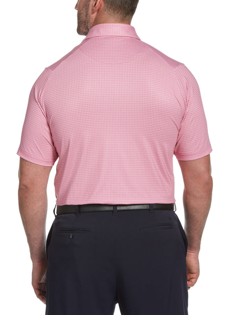 Big Tall Tattersall Swing Tech Polo-Polos-Callaway