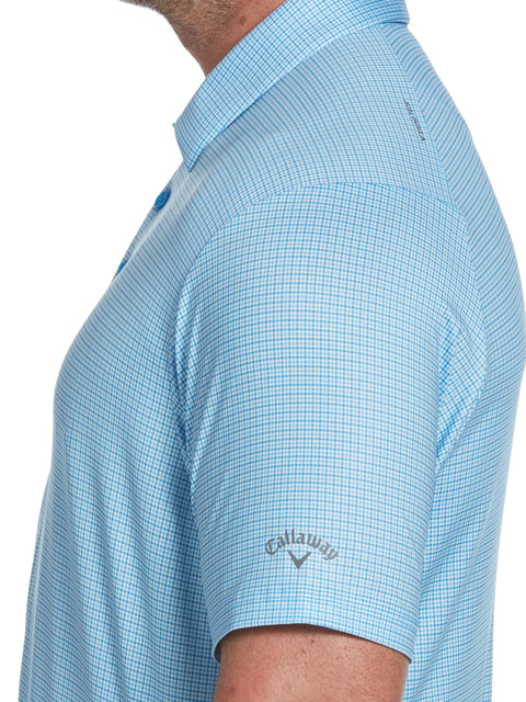 Big & Tall Tattersall Swing Tech Polo-Polos-Callaway