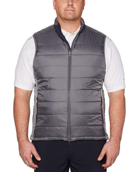 Big & Tall Thermal Puffer Vest Jackets Medium Grey Heather / 1X