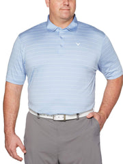 Big & Tall Ventilated Stripe Polo-Polos-Brunnera Blue-3XLT-Callaway Apparel