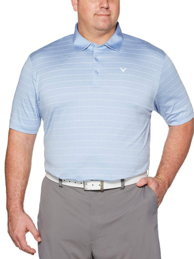 Big & Tall Ventilated Stripe Polo-Polos-Brunnera Blue-3XLT-Callaway Apparel