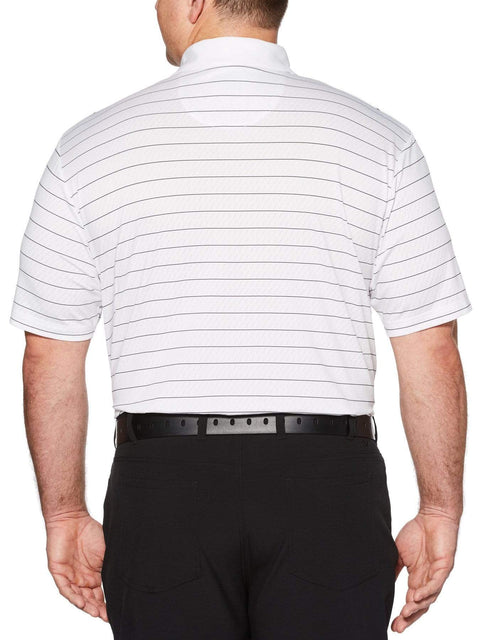 Big & Tall Ventilated Stripe Polo-Polos-Callaway Apparel