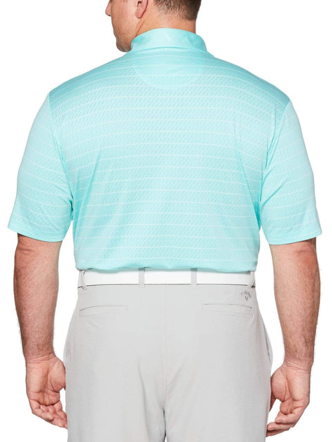 Big & Tall Ventilated Stripe Polo-Polos-Callaway Apparel