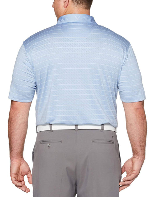 Big & Tall Ventilated Stripe Polo-Polos-Callaway Apparel