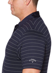 Big & Tall Ventilated Stripe Polo-Polos-Callaway Apparel