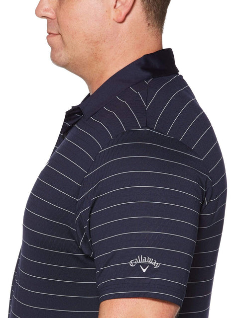 Big & Tall Ventilated Stripe Polo-Polos-Callaway Apparel