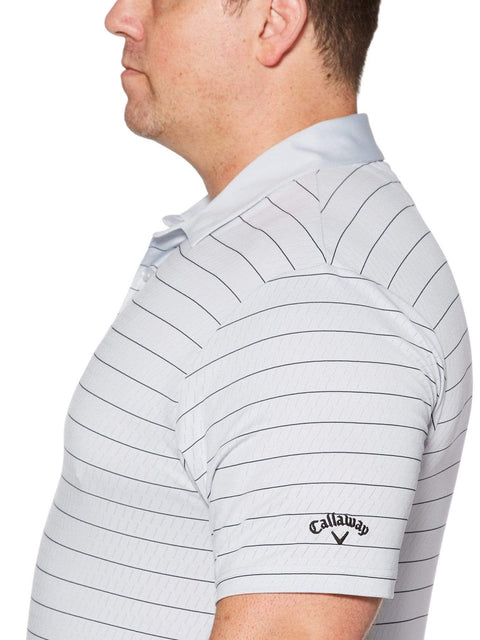 Big & Tall Ventilated Stripe Polo-Polos-Callaway Apparel